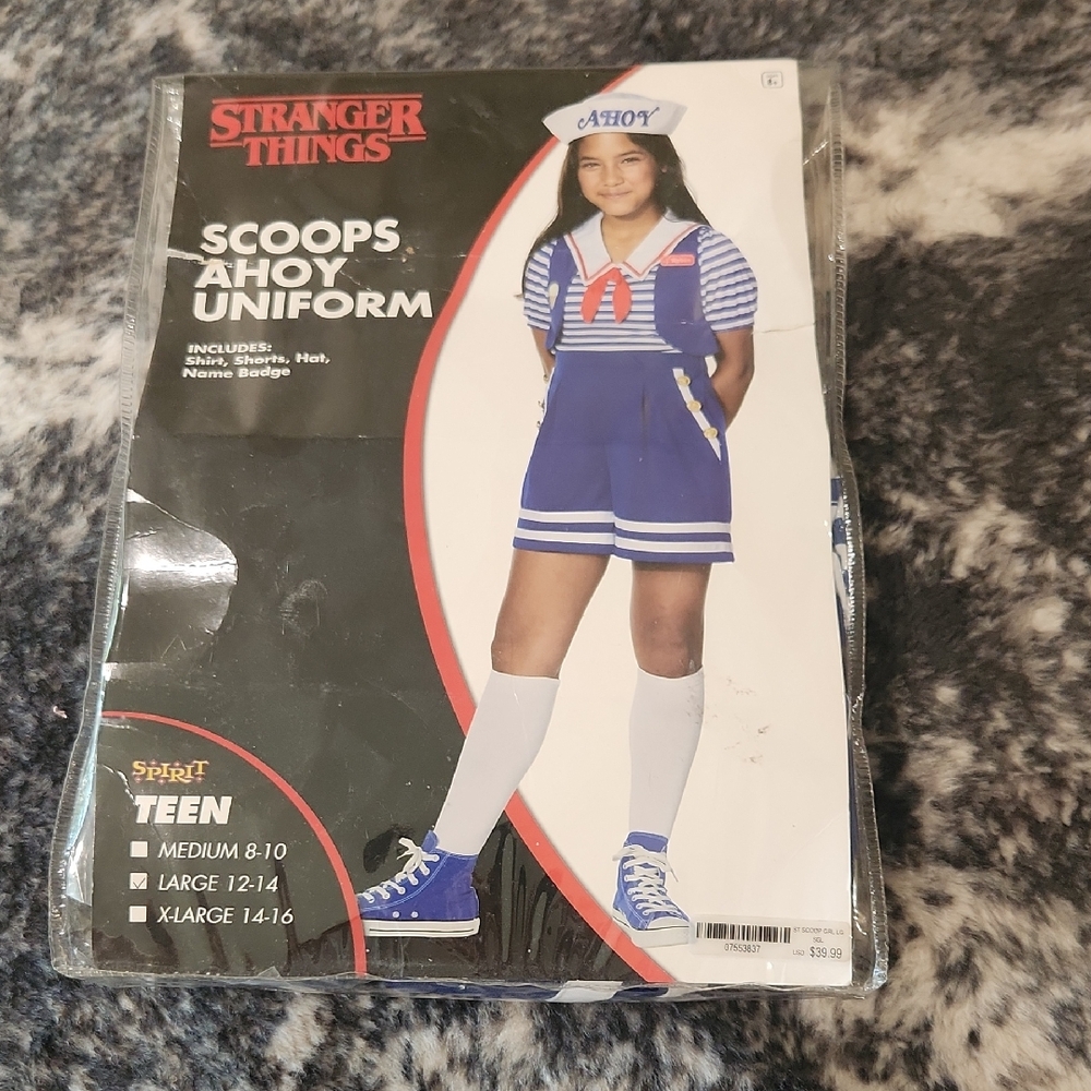 Spirit Teen Costume - Stranger Things Scoops Ahoy Blue and White